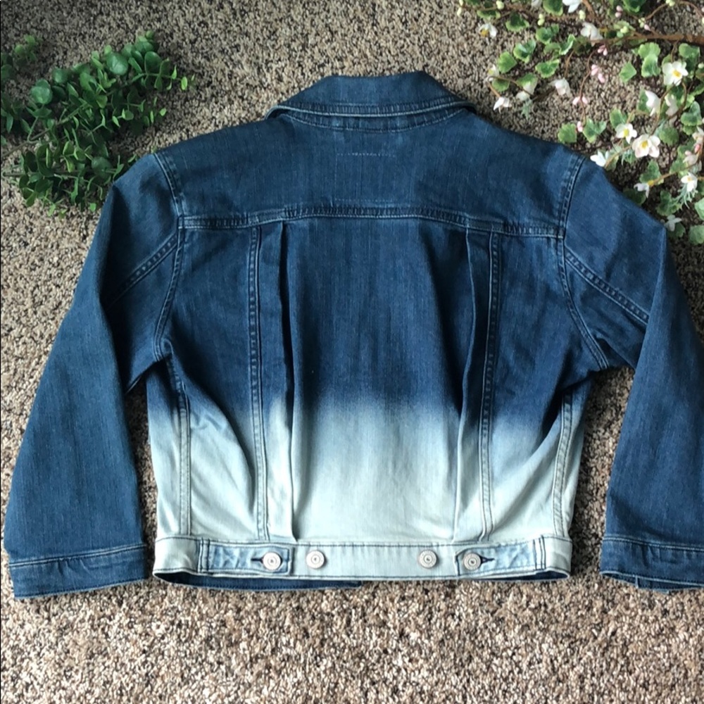 Levi Cropped Jean Jacket, Women’s Size S Ombré - Picture 2 of 7